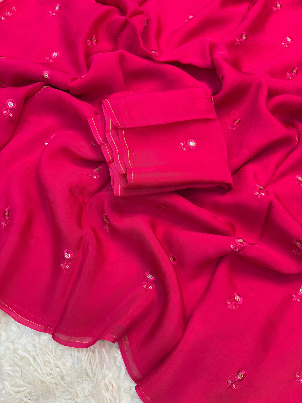 Viscose Organza Butti Saree