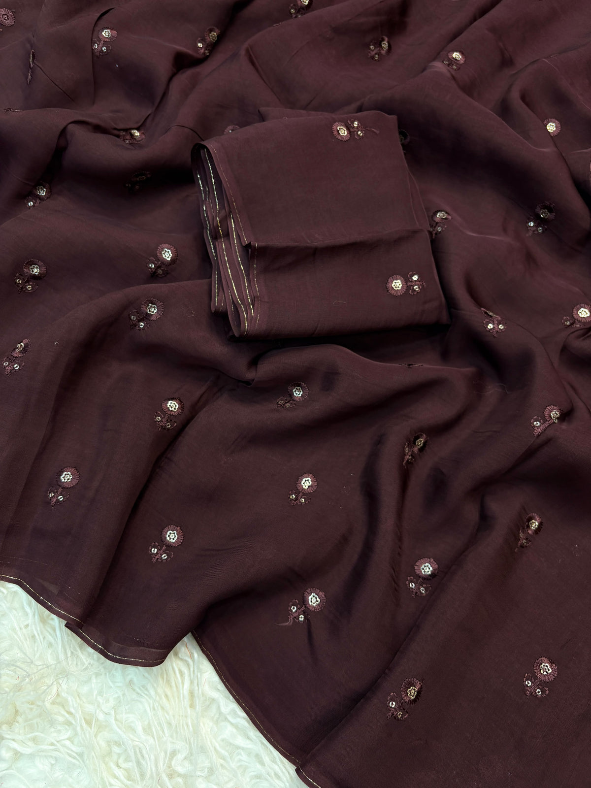 Viscose Organza Butti Saree