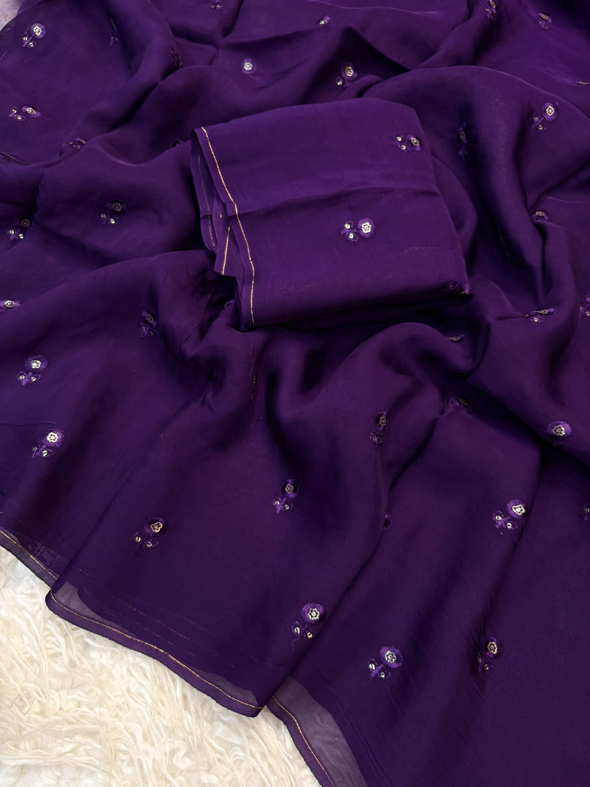 Viscose Organza Butti Saree