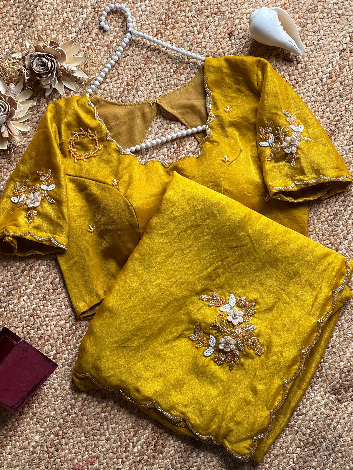 Moss Chiffon Silk Saree