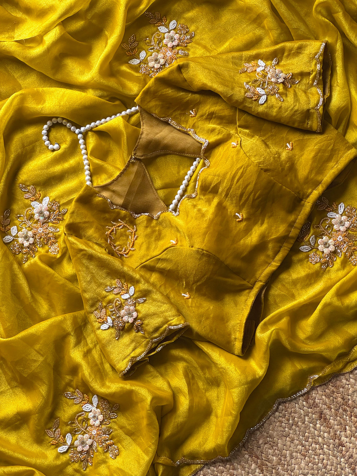 Moss Chiffon Silk Saree