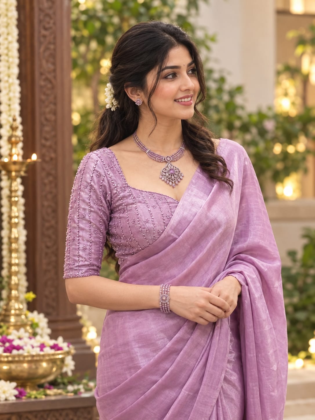Fendy Satin Saree (partywear)