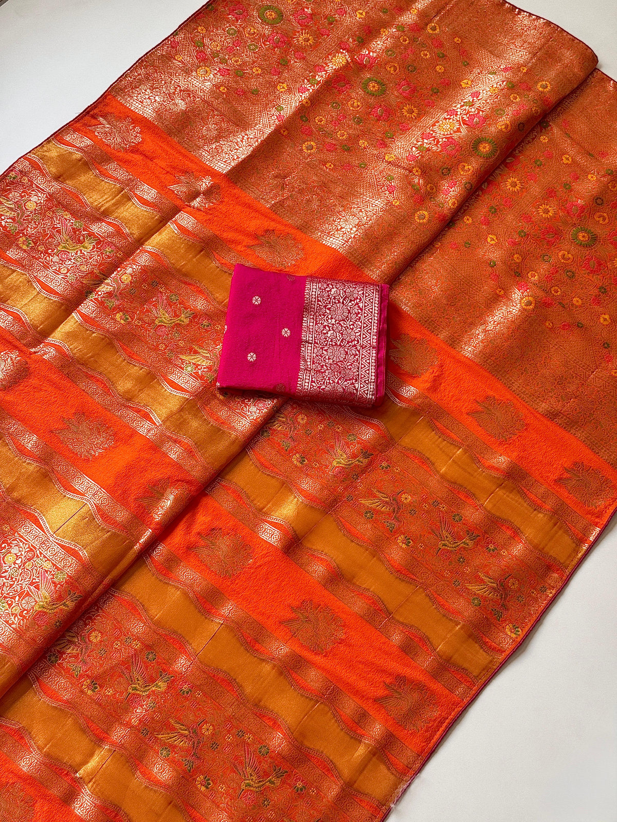 Chinya Tissue Shimmer Silk Saree