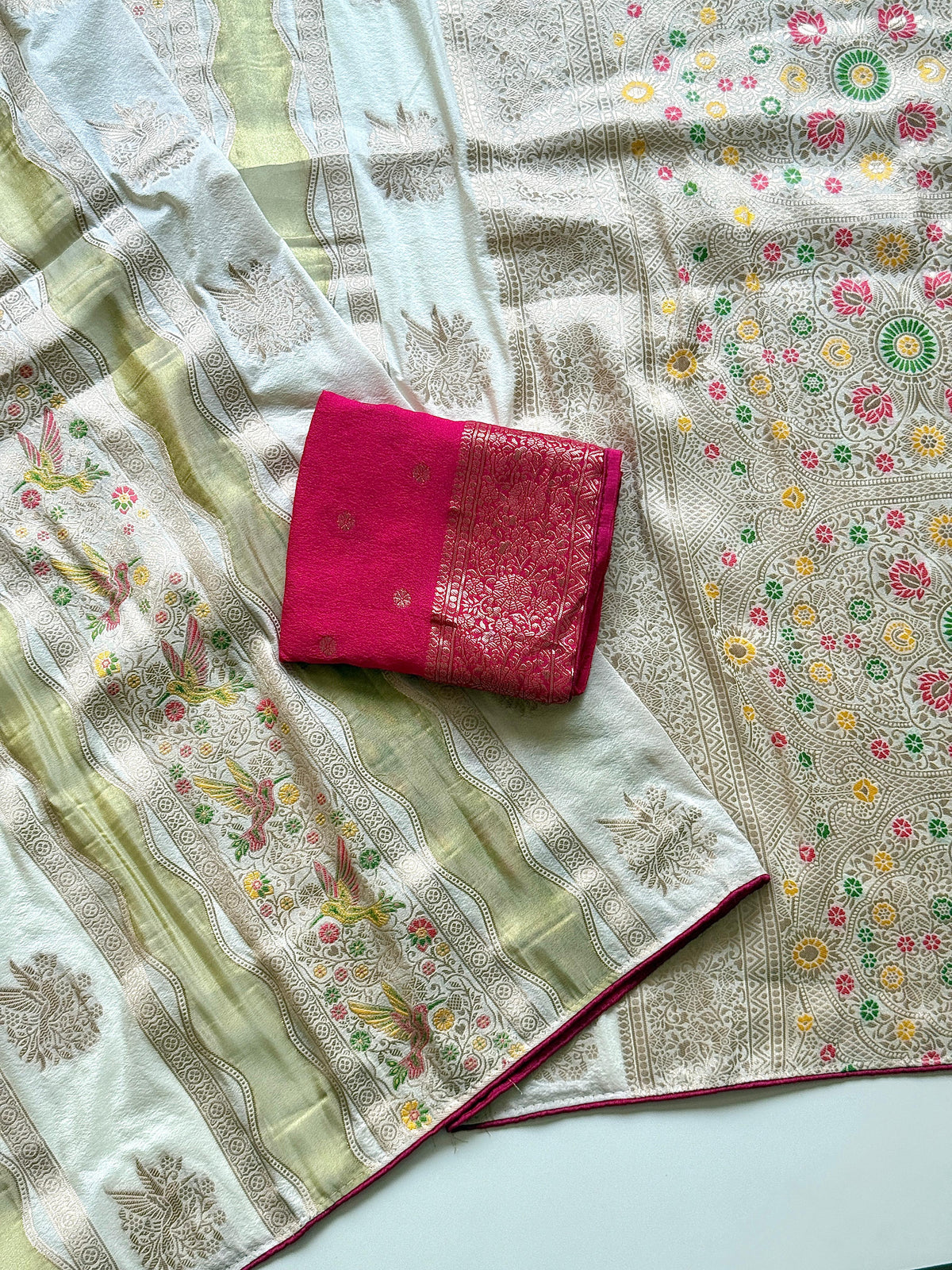Chinya Tissue Shimmer Silk Saree
