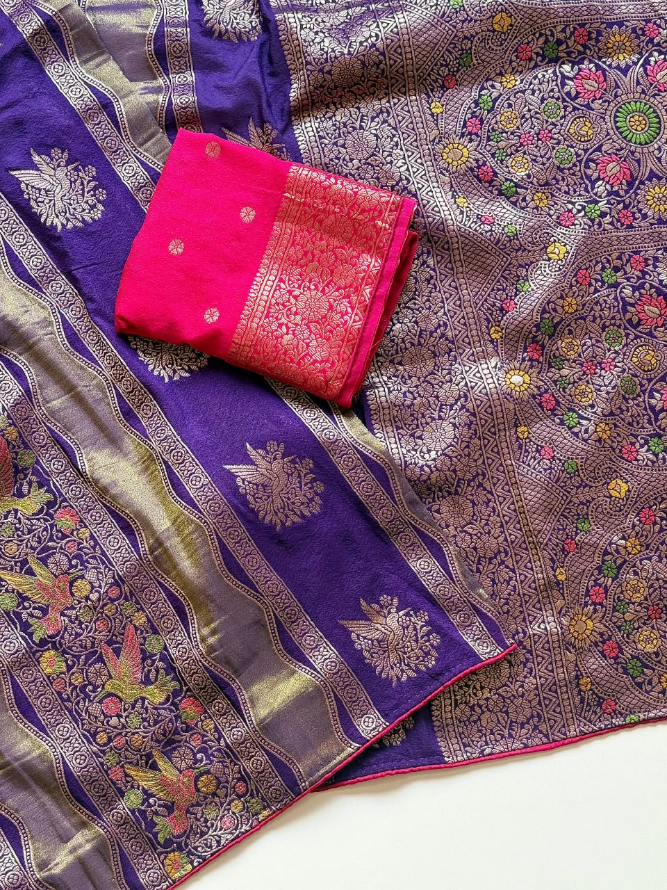 Chinya Tissue Shimmer Silk Saree